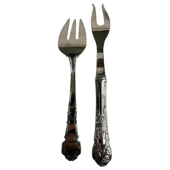 8 Piece Reed & Barton Renaissance Stainless 18/10 Glossy Silverware Serving Set - Picture 4 of 10